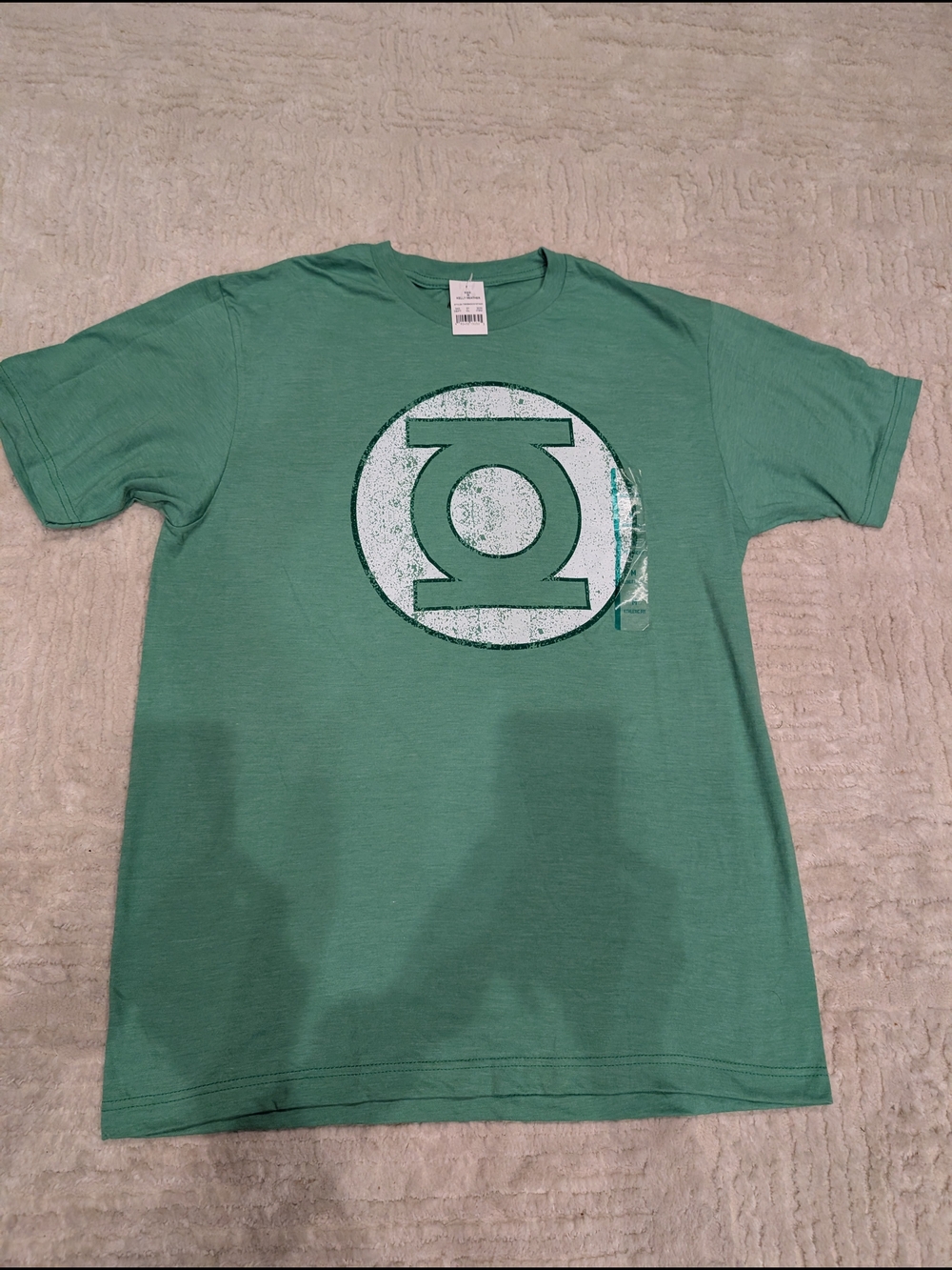 DC Comics Mint Green Logo Crew Tee GREEN lantern Size Medium Brand New